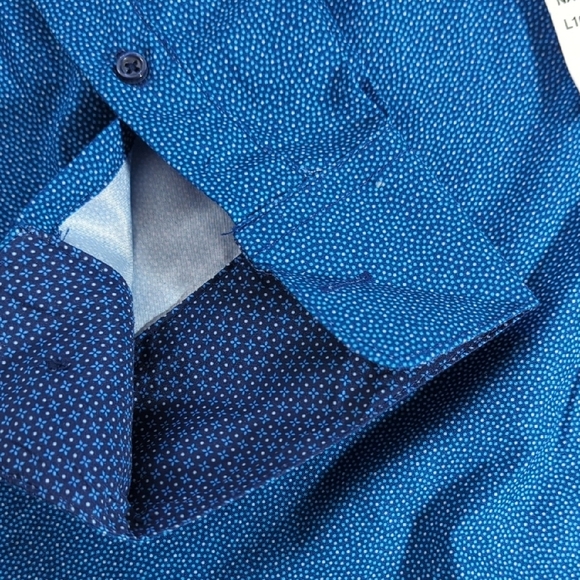 NEW CALABRUM LINDON Blue Dress Shirt Classic Style, New With Tags, Beautiful!!? - Picture 6 of 12